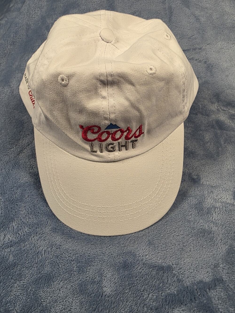 Coors Light Made to Chill Hat White Snapback Beer Logo Adjustable Cap